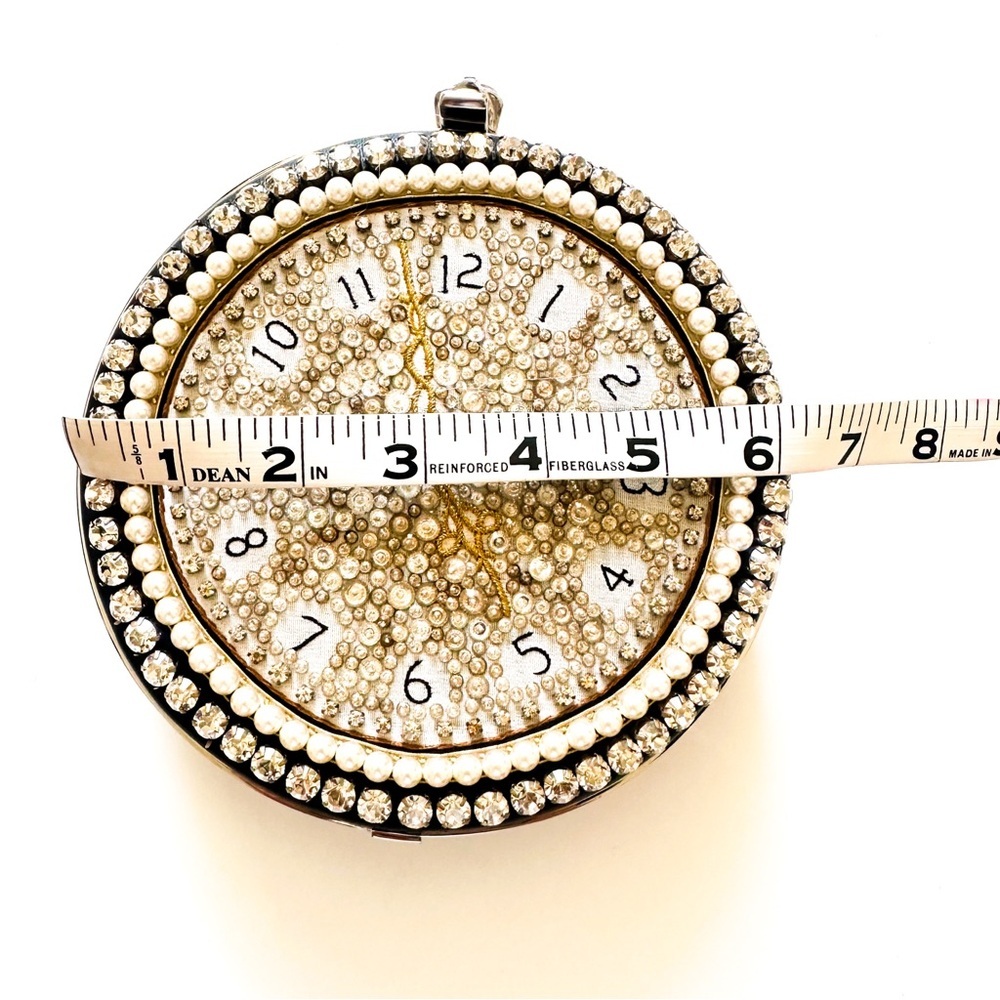 Alexander McQueen Embellished Clock Clutch w/ Chain Immaculate & with Box - Picture 5 of 15